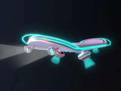 Sci-fi Hoverboard  Low-poly 3D model