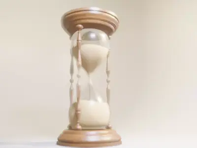 Hourglass with sand in it 3D model