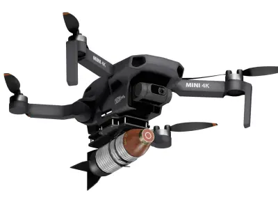 DJI MINI 4K DRONE Low-poly 3D model