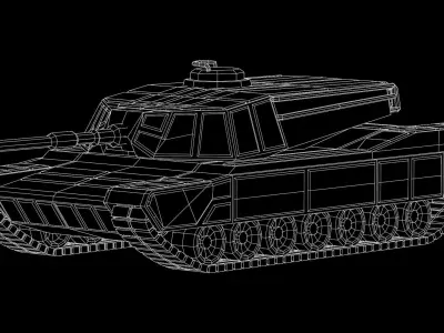 M1 Abrams Tank 3D Model Free low-poly 3D model