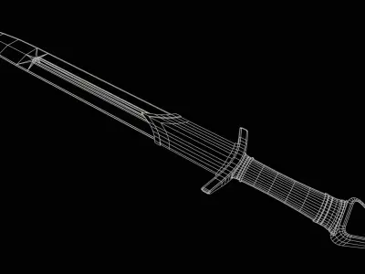 Aurum Vow - Ornamental Shortsword Low-poly 3D model