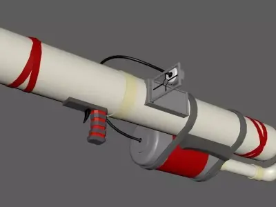 Simple Potato Cannon Low-poly 3D model