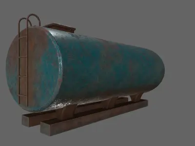 tanker metal tank Low-poly 3D model