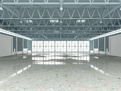 Airplane Hangar 3d Model 3D model