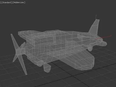 Cartoon style old plane model Free low-poly 3D model