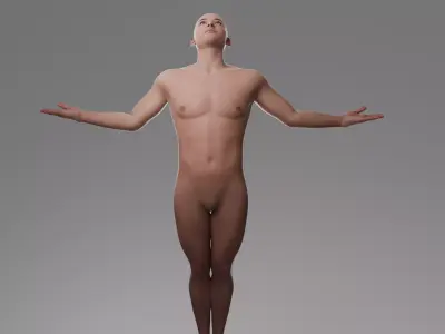 Realistic Rigged male character with IK and FK 3D model