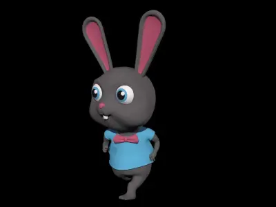 RABBIT BOY Low-poly 3D model