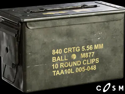 Military Ammo Box Low-poly 3D model