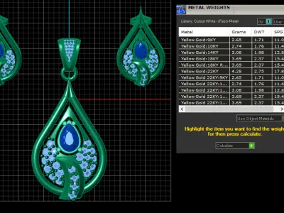 INDIAN ANTIQUE STYLE LOCKET SET 3D PRINTABLE MODEL 3D print model