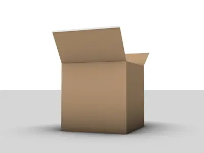 Cardboard Box Cube Free 3D model