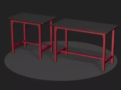 Two industrial tables 3D model