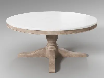 Pottery Barn - Alexandra 39inch Round Marble Coffee Table 3D model