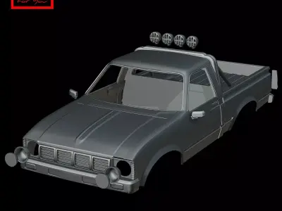 Toyota Hilux Pickup 1991 Car body 3D model