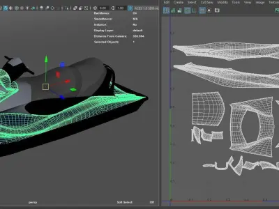 JetSki 01 Maya Arnold 3D model