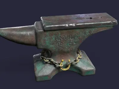 Anvil Low-poly 3D model purchase