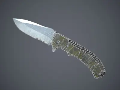 Knife High Tech 3 Low-poly 3D model