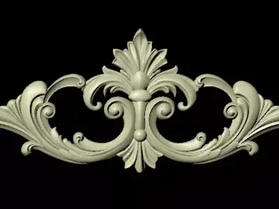 Central decor ornament for furniture 3D model 1154