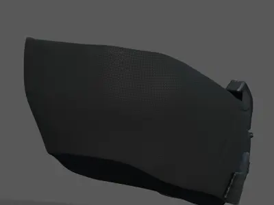 Gas mask respirator scifi futuristic 3d model military  Low-poly 3D model