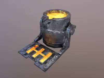 Mine Cauldron Low-poly 3D model