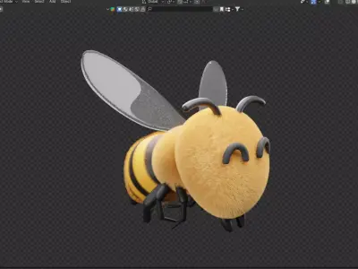 Animated Bee - Rigged  3D model