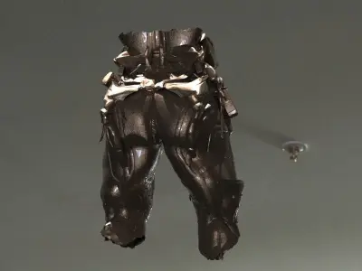 Clawed leg armour 3D model