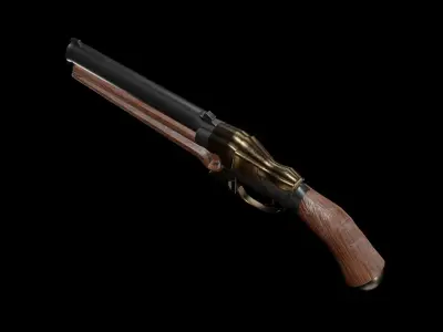 Old gun Low-poly 3D model purchase