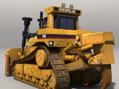 Bulldozer 20217 Low-poly 3D model