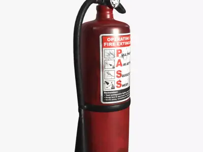 old fire extinguisher Low-poly 3D model buy