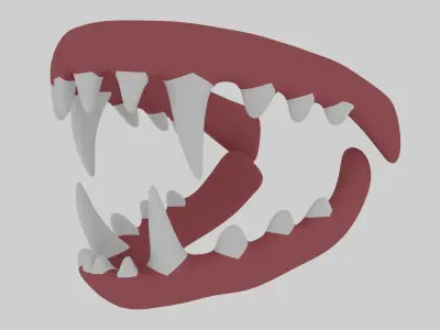 Dinosaur Teeth Low-poly 3D model