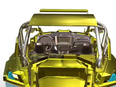 Polaris RZR 4x4  Low-poly 3D model