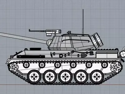 armored vehicle tank  military vehicle world war II 3D model