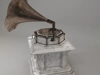 Gramophone Statue 3D model