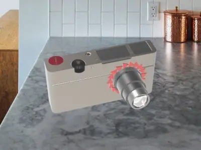 photo camera Low-poly 3D model