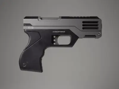 Sci-Fi pistol Low-poly 3D model buy