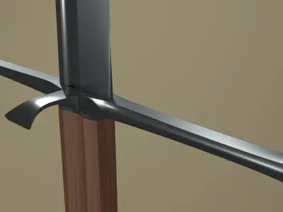Kriegsmesser or Messer - Historical German Sword Low-poly 3D model