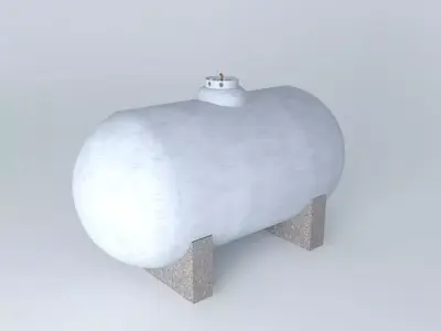 Large residential propane tank Free 3D model