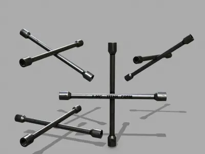 Lug Wrenc Low-poly 3D model