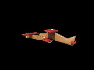 Wooden Airplane 3D model purchase