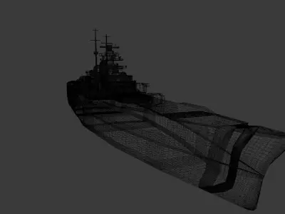 KMS BISMARCK Low-poly 3D model