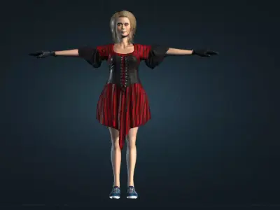 ANA T POSE CHATACTER 3D model