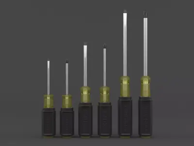 Screwdriver 3D model 11