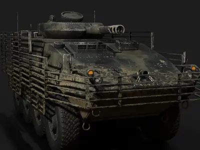 military tank Low-poly 3D model