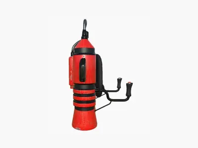 Jetpack E04 Red Black - SciFi Character Design Low-poly 3D model