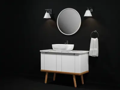 OVE Contrell 40 White 3D model