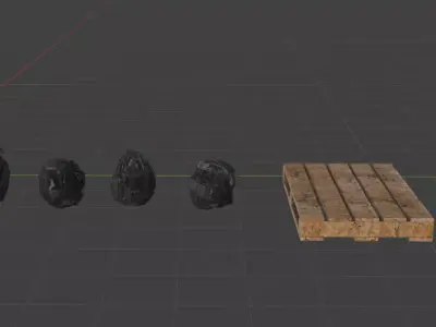 Industrial Low-Poly Asset Pack PS1 Style Low-poly 3D model