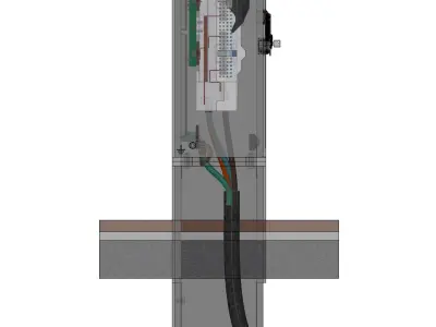 Power cable distribution rack Free 3D model