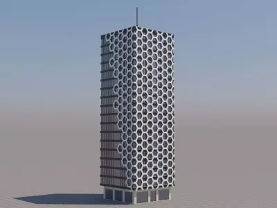 Modern Building Exterior Skyscraper 3D model
