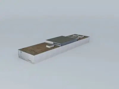 LSZB Belp hangar Free 3D model
