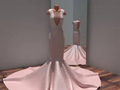 Wedding dress 3D model shop