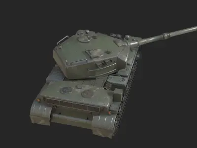 3 coatings of PLA Army WZ1224 Main Battle Tank MBT Low-poly 3D model